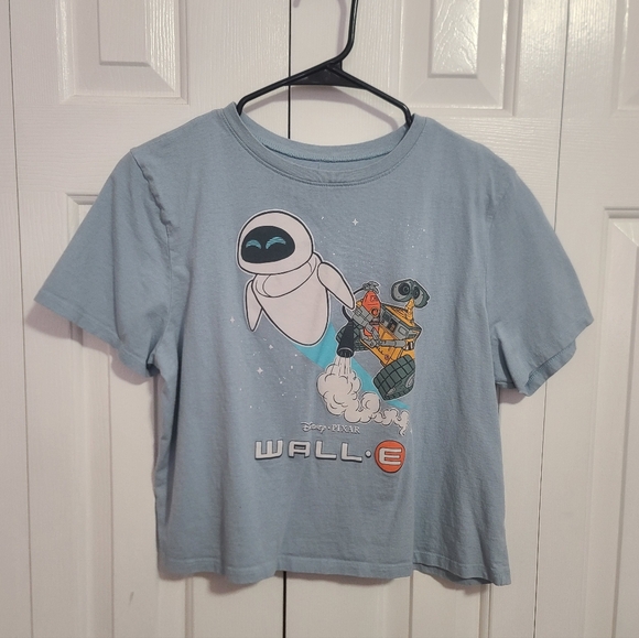 Disney Wall-E Light Blue Crop Top - Picture 1 of 2